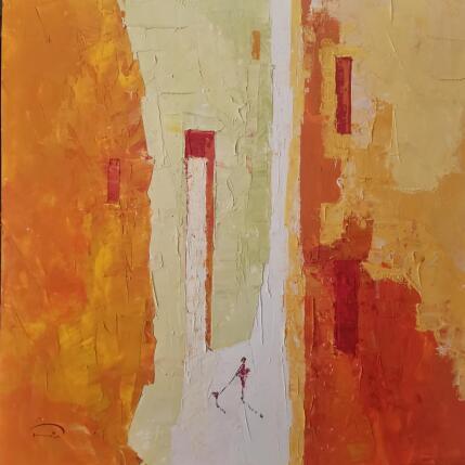 Painting Fucsia by Tomàs | Painting Abstract Oil Urban
