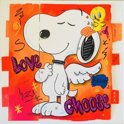 Painting Je t'aime by Molla Nathalie  | Painting Pop-art Acrylic, Posca Pop icons