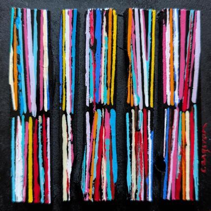 Painting Bc5 fine street rouge multi by Langeron Luc | Painting Subject matter Acrylic, Resin, Wood
