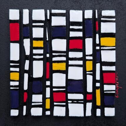Painting Bc 9 hommage mondrian by Langeron Luc | Painting Subject matter Acrylic, Resin, Wood Pop icons
