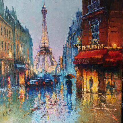 Peinture D'un coin du quartier par Jmara Tatiana | Tableau Figuratif Huile