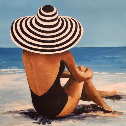 Painting Bain de mer élégant by Sie Evelyne | Painting Figurative Acrylic Life style, Pop icons