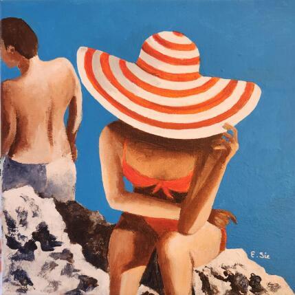 Painting Repérage discret by Sie Evelyne | Painting Figurative Acrylic Life style, Pop icons