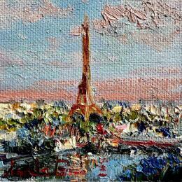 Painting Paris, Je T’aime   by Xanlar | Painting Impressionism Oil Architecture, Urban