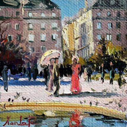 Peinture Beneath the Paris Sun par Xanlar | Tableau Impressionnisme Huile Architecture, Urbain