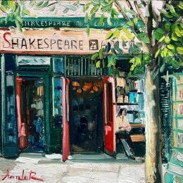 Painting Shakespeare a Paris by Xanlar | Painting