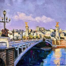 Painting Golden Light on the Seine by Xanlar | Painting