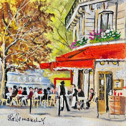 Painting La brasserie de l Isle Saint Louis by Lallemand Yves | Painting Figurative Acrylic Urban