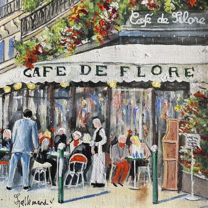 Painting Café de Flore by Lallemand Yves | Painting Figurative Acrylic Pop icons, Urban