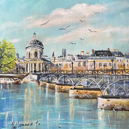 Painting Le pont des Arts by Lallemand Yves | Painting Figurative Acrylic Pop icons, Urban