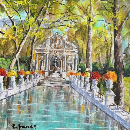 Painting La Fontaine Medicis by Lallemand Yves | Painting Figurative Acrylic Urban