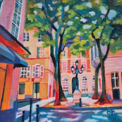 Painting L'éclat secret de Paris by Emma Fischer | Painting Figurative Acrylic Architecture, Landscapes, Urban