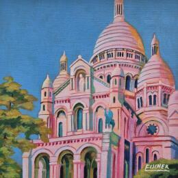Painting Le Sacré timide by Emma Fischer | Painting Figurative Acrylic Architecture, Nature, Pop icons, Urban