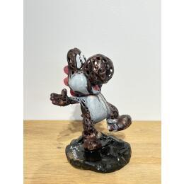 Sculpture DARK COPPER HAPPY YOSHI by Mikhel Julien | Sculpture Pop-art Graffiti, Resin