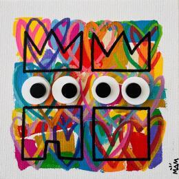 Peinture LOVE LOVE par Mam | Tableau Pop-art Acrylique Icones Pop, Minimaliste, Scènes de vie