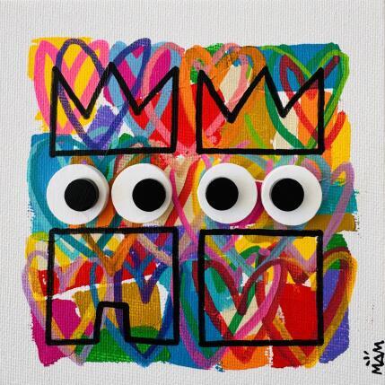 Painting LOVE LOVE by Mam | Painting Pop-art Acrylic Life style, Minimalist, Pop icons