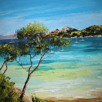 Painting Sous le soleil de Provence by Rey Ewa | Painting Figurative Acrylic Landscapes