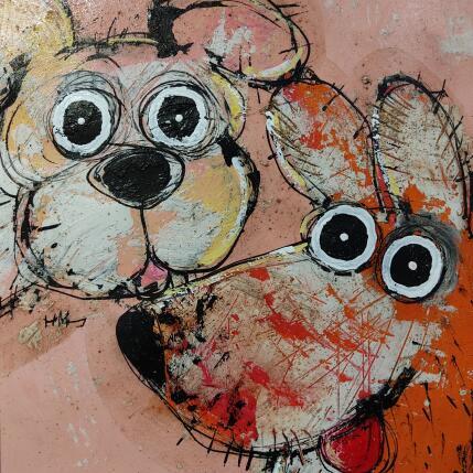 Painting Trop drôle! by Maury Hervé | Painting Raw art Acrylic, Ink, Pigments, Sand Animals