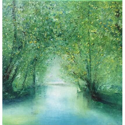 Painting Le murmure des arbres by Levesque Emmanuelle | Painting Impressionism Oil Landscapes, Nature