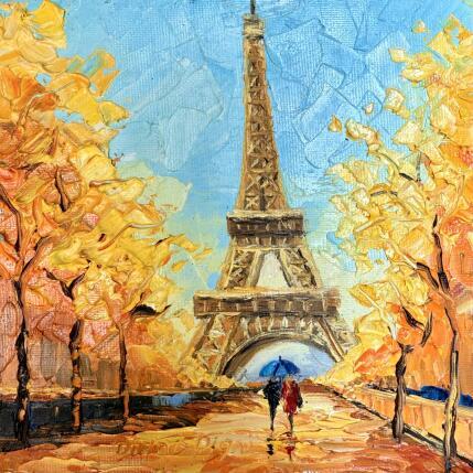 Painting Autumn in Paris by Pigni Diana | Painting Impressionism Oil Architecture, Landscapes