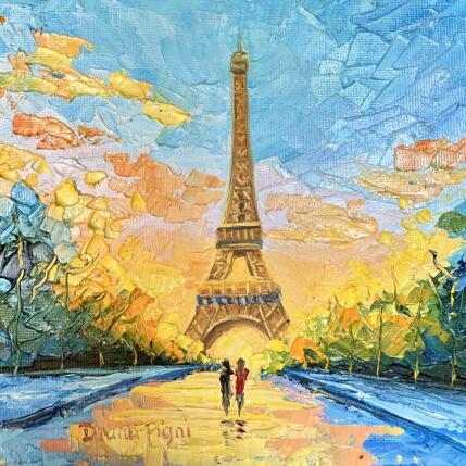 Painting You and Me in Paris by Pigni Diana | Painting Impressionism Oil Architecture, Landscapes, Urban