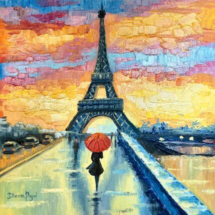 Painting Eiffel Reflections by Pigni Diana | Painting Impressionism Oil Architecture, Landscapes, Pop icons, Urban