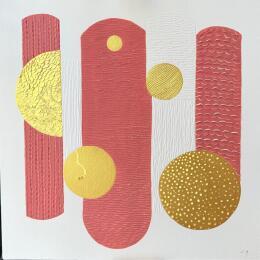 Gemälde West Dean Forrest von Caitrin Alexandre | Gemälde Materialismus Acryl, Blattgold Architektur, Landschaften, Natur
