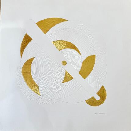 Painting Clock Wise by Caitrin Alexandre | Painting Abstract Gold leaf, Ink Architecture, Minimalist