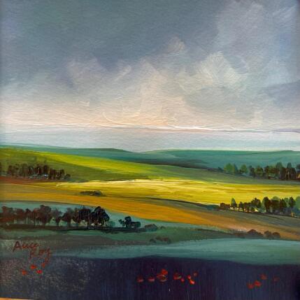 Painting F1 champ de maïs 10009-21423-20250628-2 by Alice Roy | Painting Figurative Acrylic Landscapes