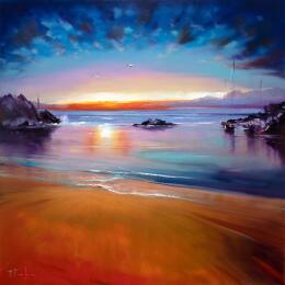 Painting Where Light Begins by Bozhena Fuchs | Painting Impressionism Oil Landscapes, Marine