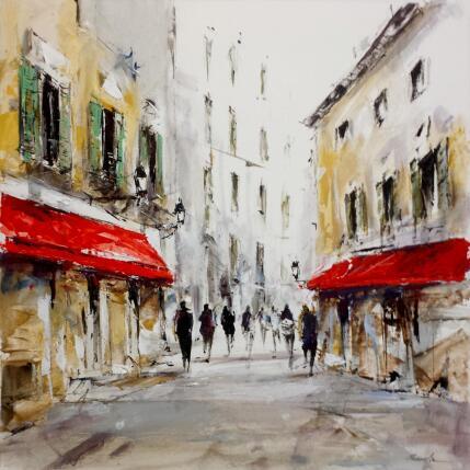Peinture nice et ses ruelles par Poumelin Richard | Tableau Figuratif Acrylique, Huile Nature