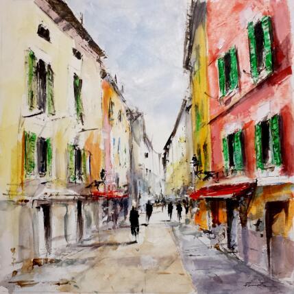 Peinture deambulation dans le vieux nice par Poumelin Richard | Tableau Figuratif Acrylique, Huile Nature