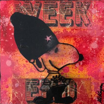Painting Snoopy london  by Kikayou | Painting Pop-art Acrylic, Gluing, Graffiti Pop icons