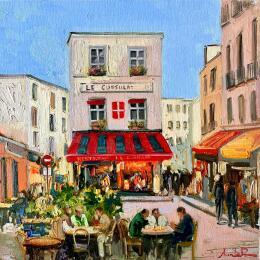 Painting Morning Notes in Paris by Xanlar | Painting Impressionism Oil Architecture, Life style, Urban
