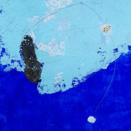 Painting abstract blue B 141 by Wilms Hilde | Painting Abstract Acrylic, Gold leaf, Sand Pop icons