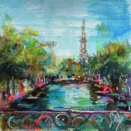 Painting Bicycles  by Solveiga | Painting  Acrylic