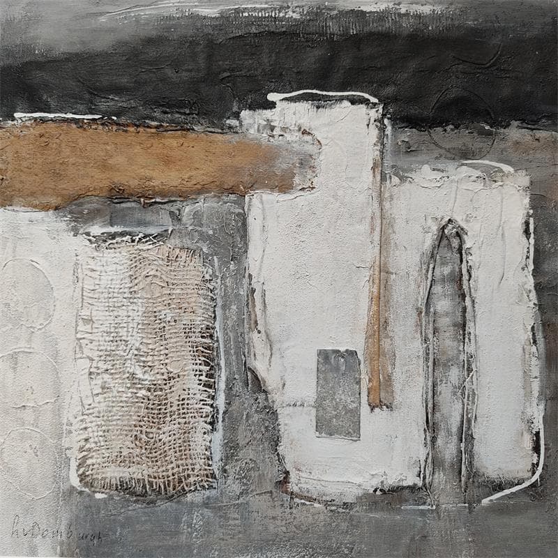 Painting Earth tones D7 by Van Domburgh Lydia | Painting Abstract Minimalist Oil Acrylic