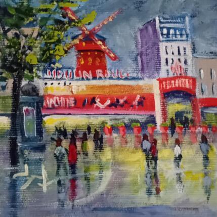 Painting On passe la soirée au moulin rouge à Paris by Degabriel Véronique | Painting Figurative Oil Landscapes, Life style, Urban