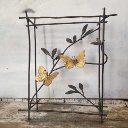 Sculpture Papillon Haiku by Eres Nicolas | Sculpture Figurative Metal Animals