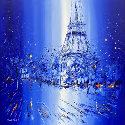 Gemälde La Tour Eiffel a froid aux pieds von Rousseau Patrick | Gemälde Figurativ Öl Urban