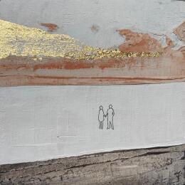 Painting AUTOMNE by Roma Gaia | Painting Subject matter Acrylic, Sand Minimalist
