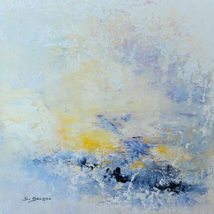 Peinture L'attente 3 par Gaussen Sylvie | Tableau Abstrait Huile, Poudre de marbre Paysages