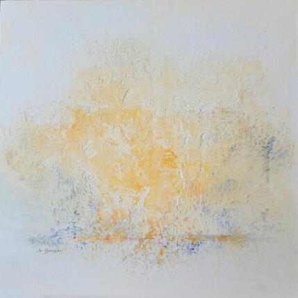 Peinture Ciel de feu par Gaussen Sylvie | Tableau Abstrait Huile, Poudre de marbre Nature