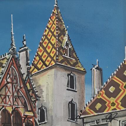 Painting Clocher des hospices de Beaune by Touras Sophie-Kim  | Painting Realism Oil Still-life