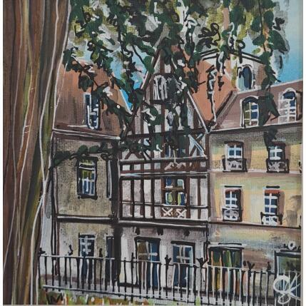 Painting Colombages sous les arbres Dijonnais by Touras Sophie-Kim  | Painting Realism Oil Still-life