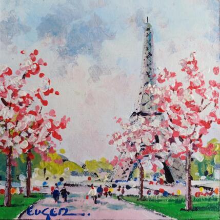 Painting Promenade au printemps près de la Tour Eiffel  by Euger | Painting
