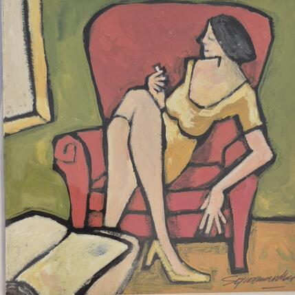 Painting Entre deux chapitres by Signamarcheix Bernard | Painting Naive art Acrylic, Ink, Pastel Pop icons