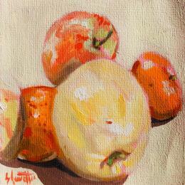 Peinture Apple and clementine  par Coueffic Sébastien | Tableau Figuratif Huile