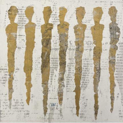 Painting Magie des fées by Rocco Sophie | Painting Raw art Acrylic, Gluing, Sand Pop icons