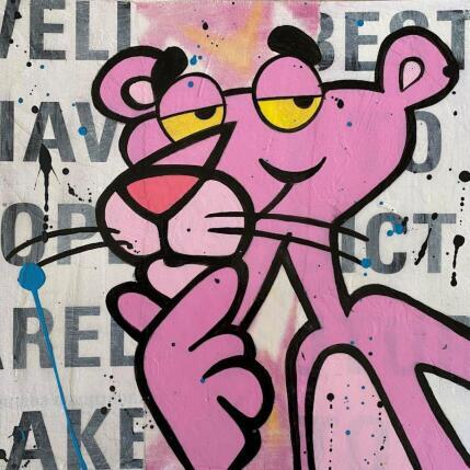 Painting F3  Pensée by Marie G.  | Painting Pop-art Acrylic, Gluing Pop icons